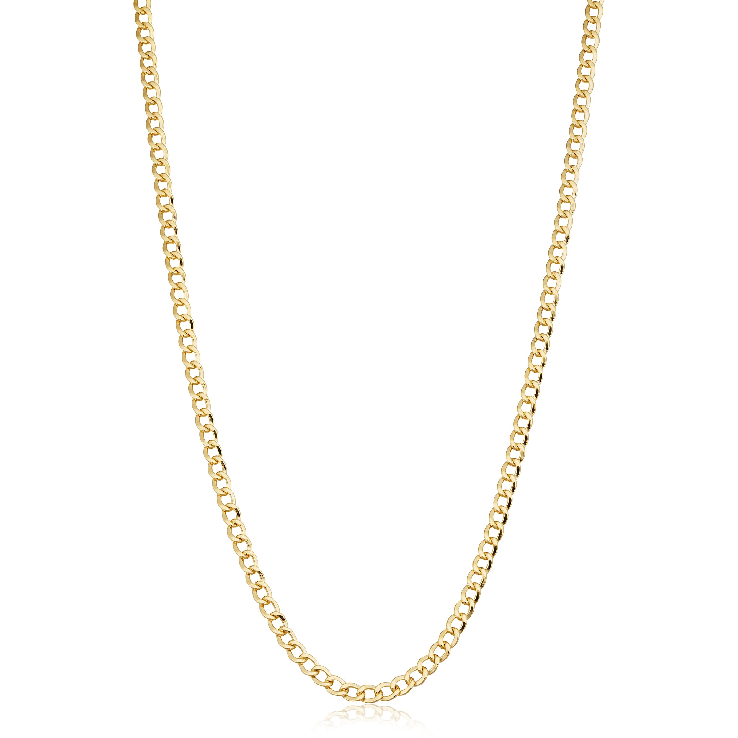 Gold-Filled 3.3mm Curb Chain Necklace 18 Inch