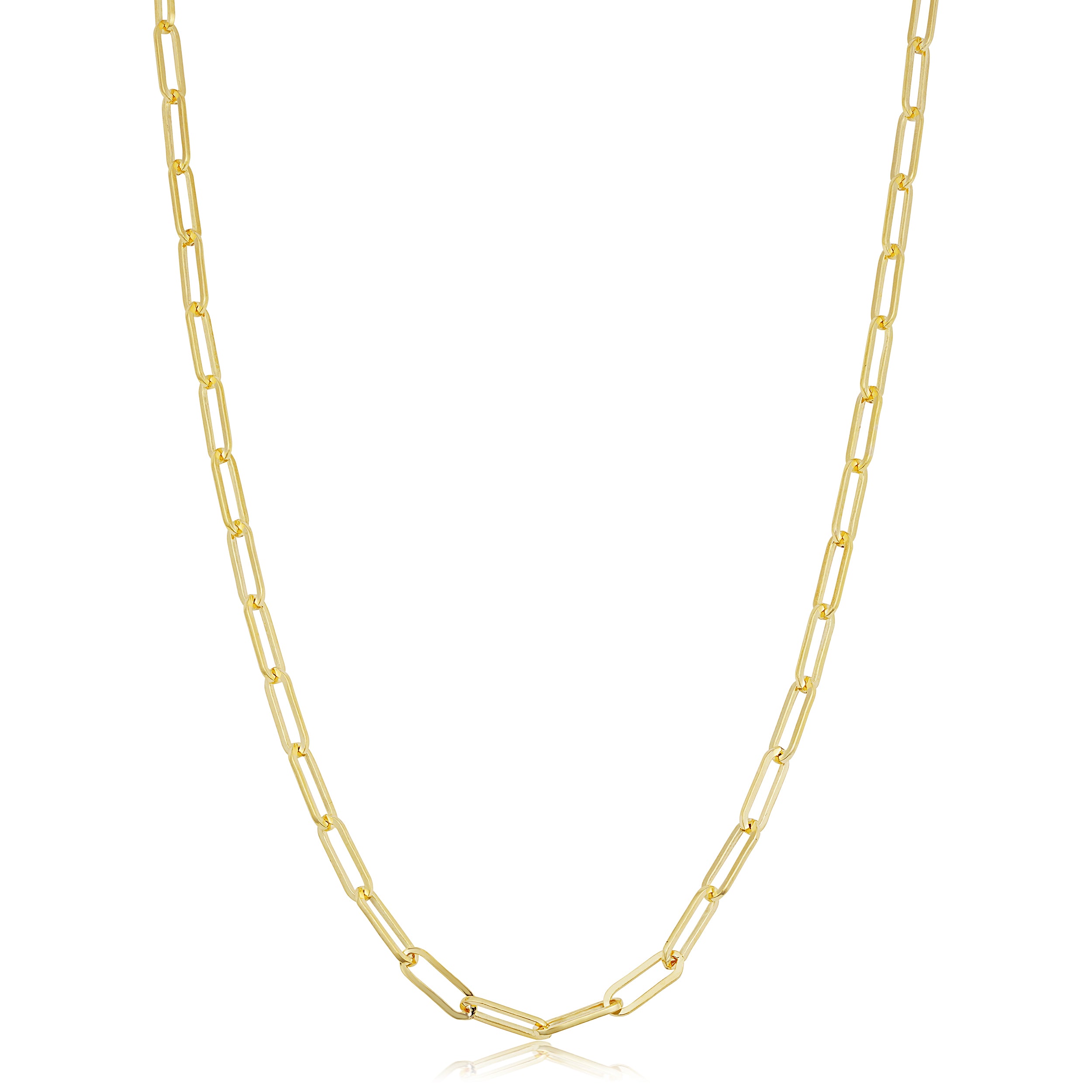 Gold-Filled 2.5mm Paperclip Chain Necklace 18 Inch