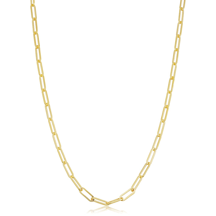 Gold-Filled 2.5mm Paperclip Chain Necklace 18 Inch