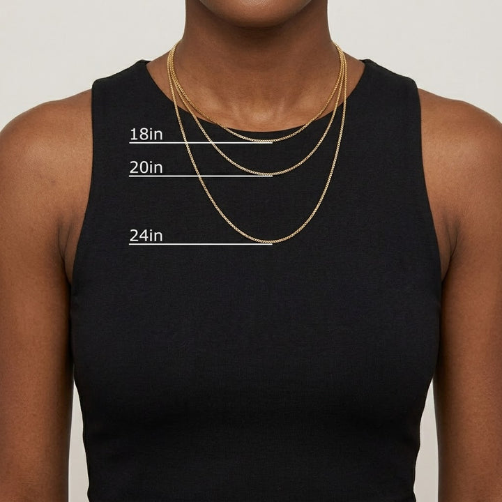 Gold-Filled Round Box Lock Chain Necklace | Gold-Filled | 2.5mm Round Box Chain | 20 Inch Length | Classic Everyday Style - Brownee Jewelers