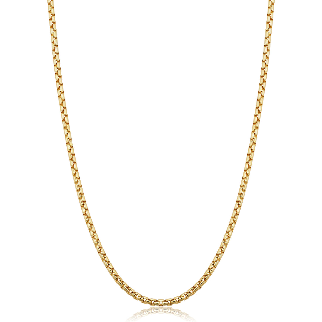 Gold-Filled Round Box Chain Necklace | Gold-Filled | 2.5mm Round Box Chain | 18 Inch Length | Classic Everyday Style - Brownee Jewelers