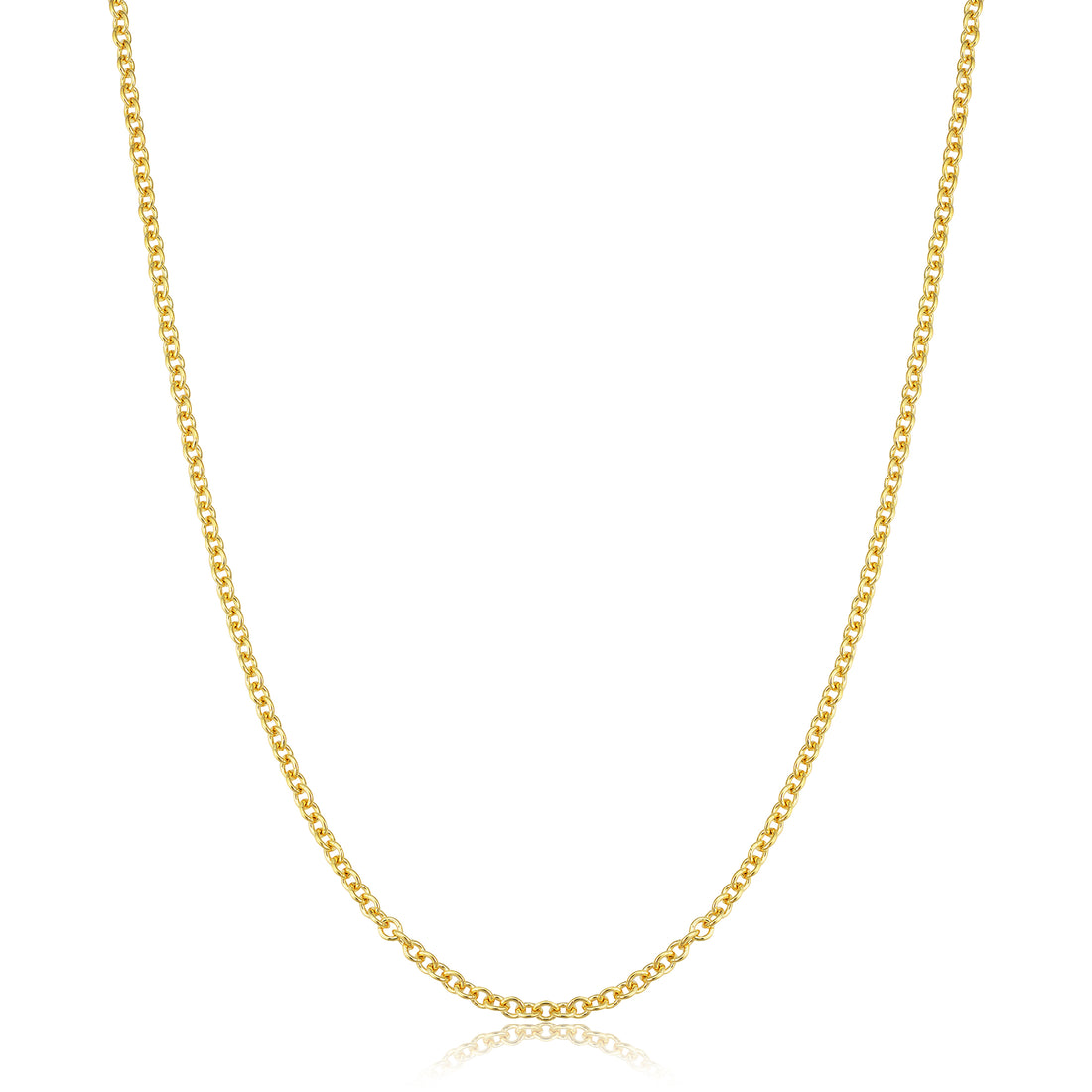 18 Inch 2.1mm Karat Gold Filled Round Cable Chain Necklace
