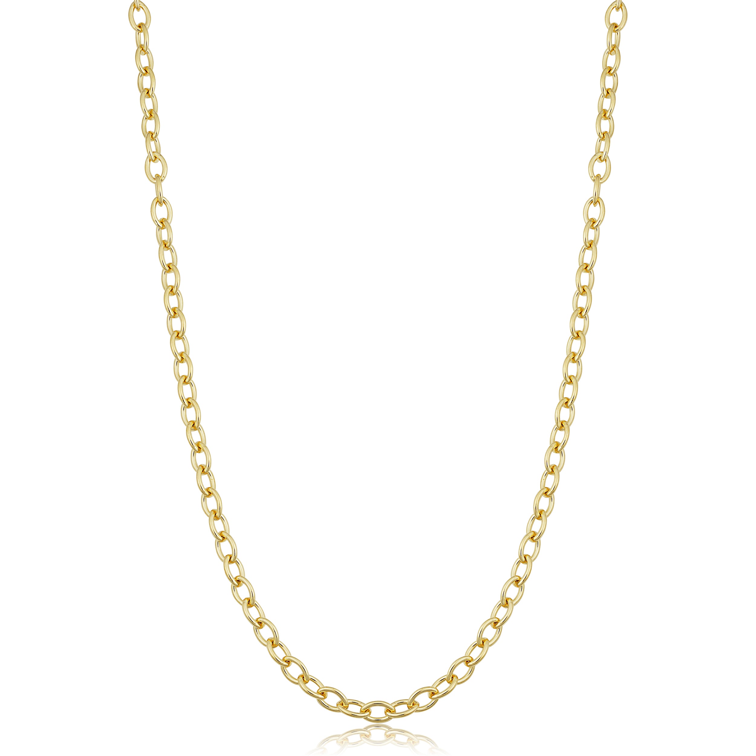 18 Inch Gold Filled Oval Cable Chain Necklace