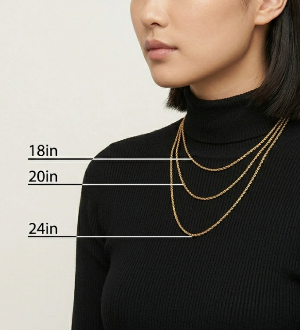Karat Gold Filled Rope Chain Necklace | 24 Inch | KGFRP210-24LC - Brownee Jewelers
