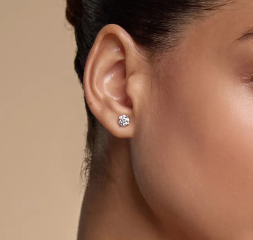 14K White Gold .20ctw Lab-Grown Diamond Stud Earrings (F Color, VVS Clarity)