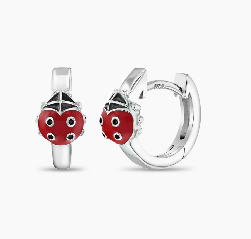 ENAMEL LADYBUG HUGGIES