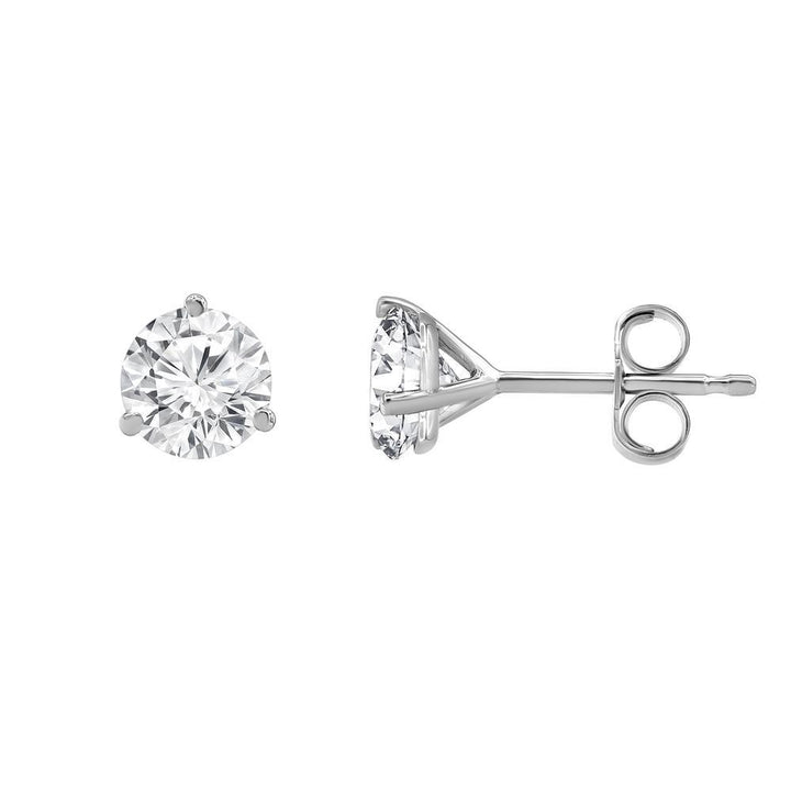 14K White Gold 1.00ct Lab-Grown Diamond Martini Stud Earrings