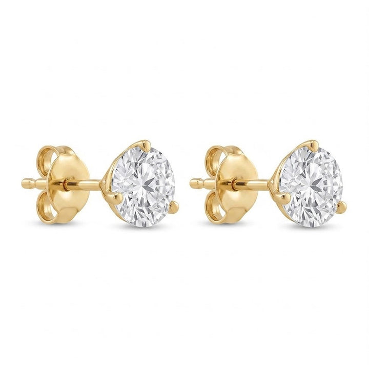 .50 Total Carat Weight Lab Diamond Martini Stud Earrings in 14kt Yellow Gold