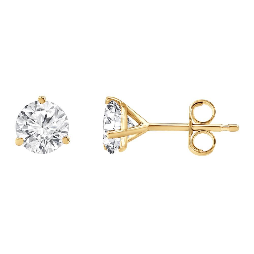 .50 Total Carat Weight Lab Diamond Martini Stud Earrings in 14kt Yellow Gold