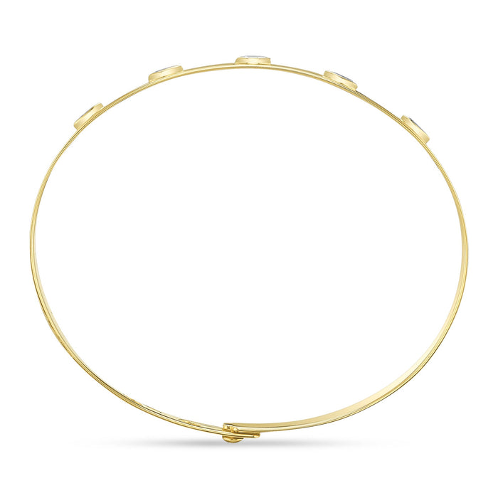 SHY CREATION BAILEY | 0.41CT DIAMOND MARQUISE BEZEL LATCH LOCK BANGLE | 14K YELLOW GOLD | 0.41 CTW | SC55021224ZS - Brownee Jewelers