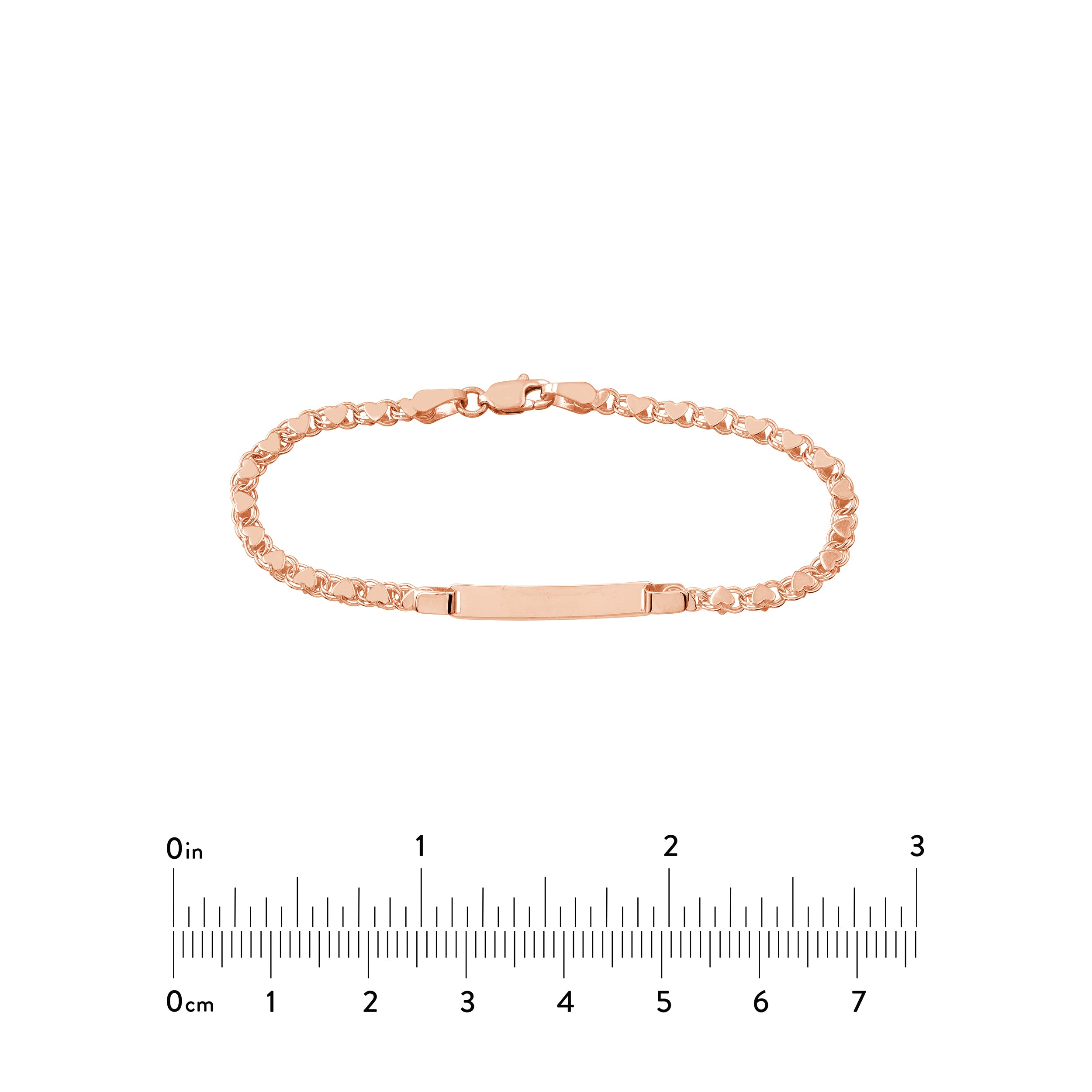 6" HEART ID BRACELET | 14K ROSE GOLD | MF004407-14K - Brownlee Jewelers
