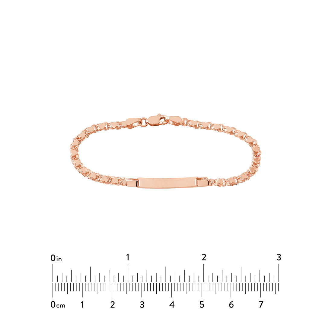 6" HEART ID BRACELET | 14K ROSE GOLD | MF004407-14K - Brownlee Jewelers