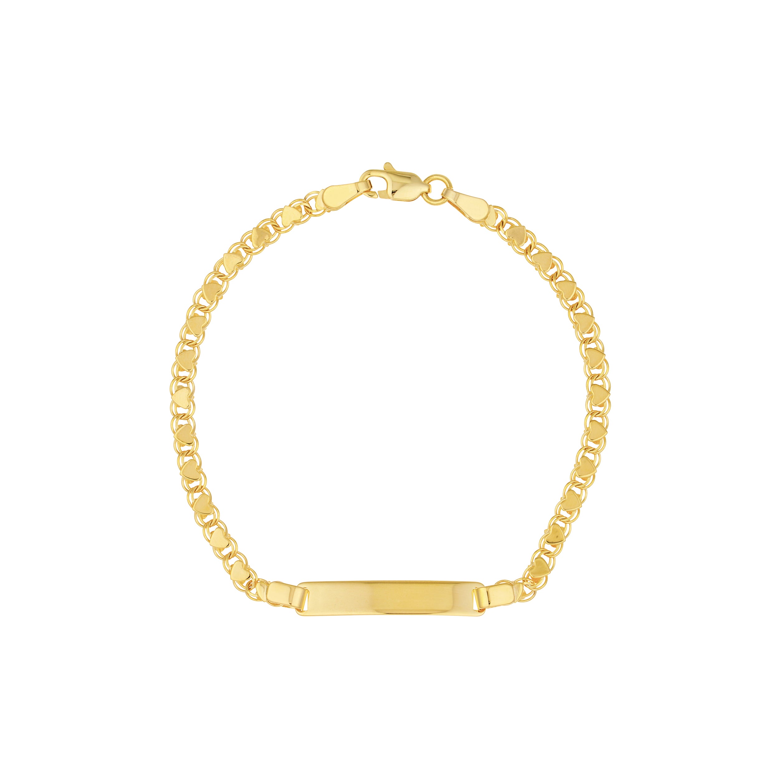 6" HEART ID BRACELET | 14K YELLOW GOLD | MF004407-14Y - Brownlee Jewelers