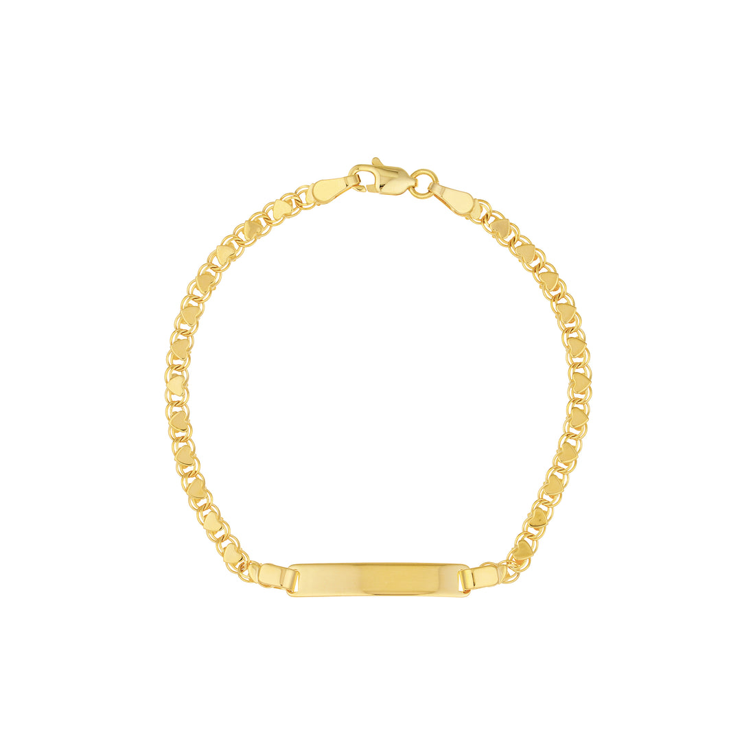6" HEART ID BRACELET | 14K YELLOW GOLD | MF004407-14Y - Brownlee Jewelers