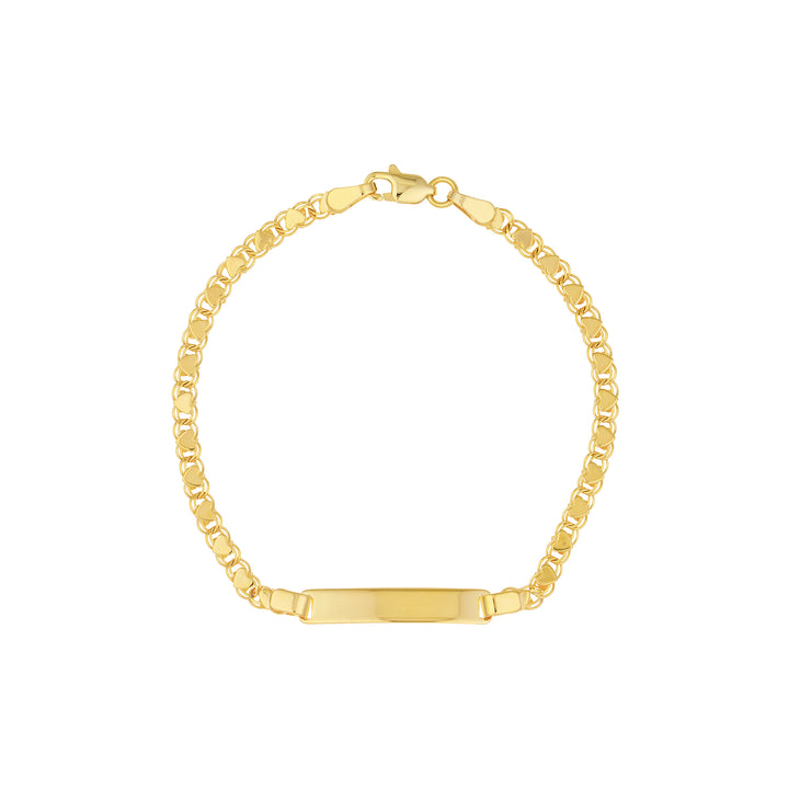 6" HEART ID BRACELET | 14K YELLOW GOLD | MF004407-14Y - Brownlee Jewelers