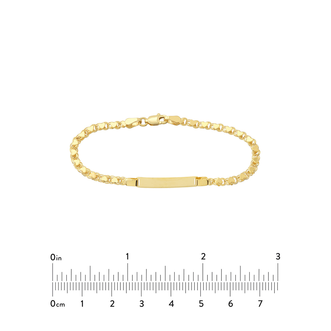 6" HEART ID BRACELET | 14K YELLOW GOLD | MF004407-14Y - Brownlee Jewelers