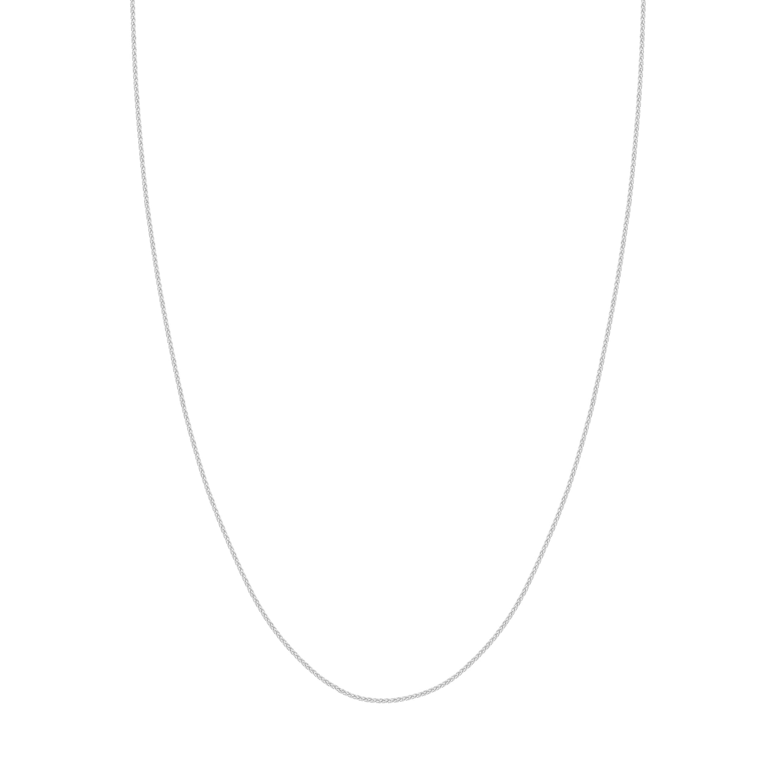 22" 1.02MM ADJUSTABLE WHEAT CHAIN NECKLACE | 10K WHITE GOLD | MF007743-10B - Brownlee Jewelers