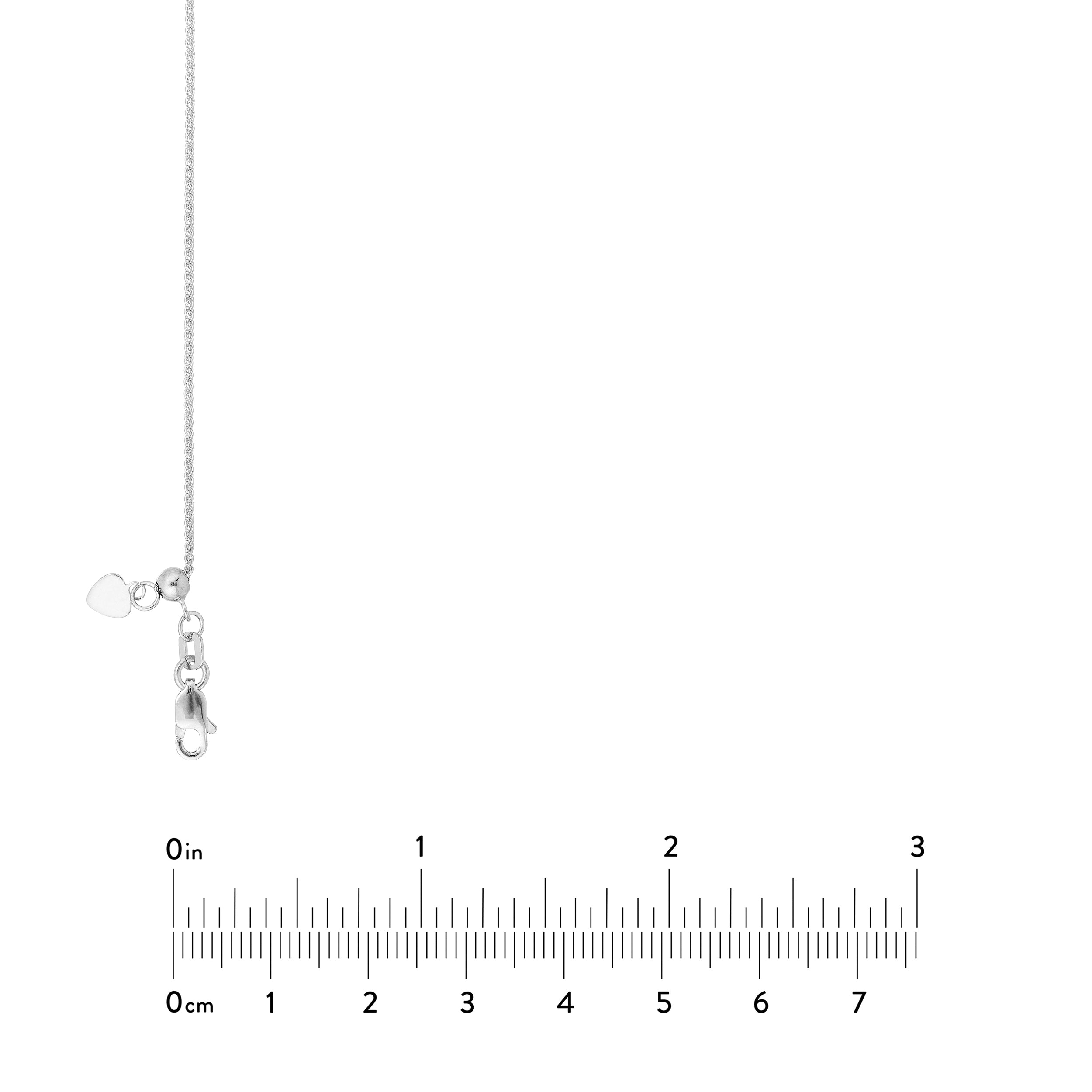 22" 1.02MM ADJUSTABLE WHEAT CHAIN NECKLACE | 10K WHITE GOLD | MF007743-10B - Brownlee Jewelers