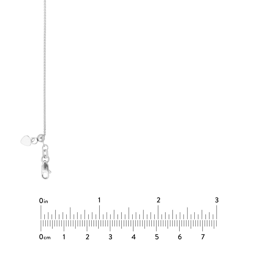 22" 1.02MM ADJUSTABLE WHEAT CHAIN NECKLACE | 10K WHITE GOLD | MF007743-10B - Brownlee Jewelers