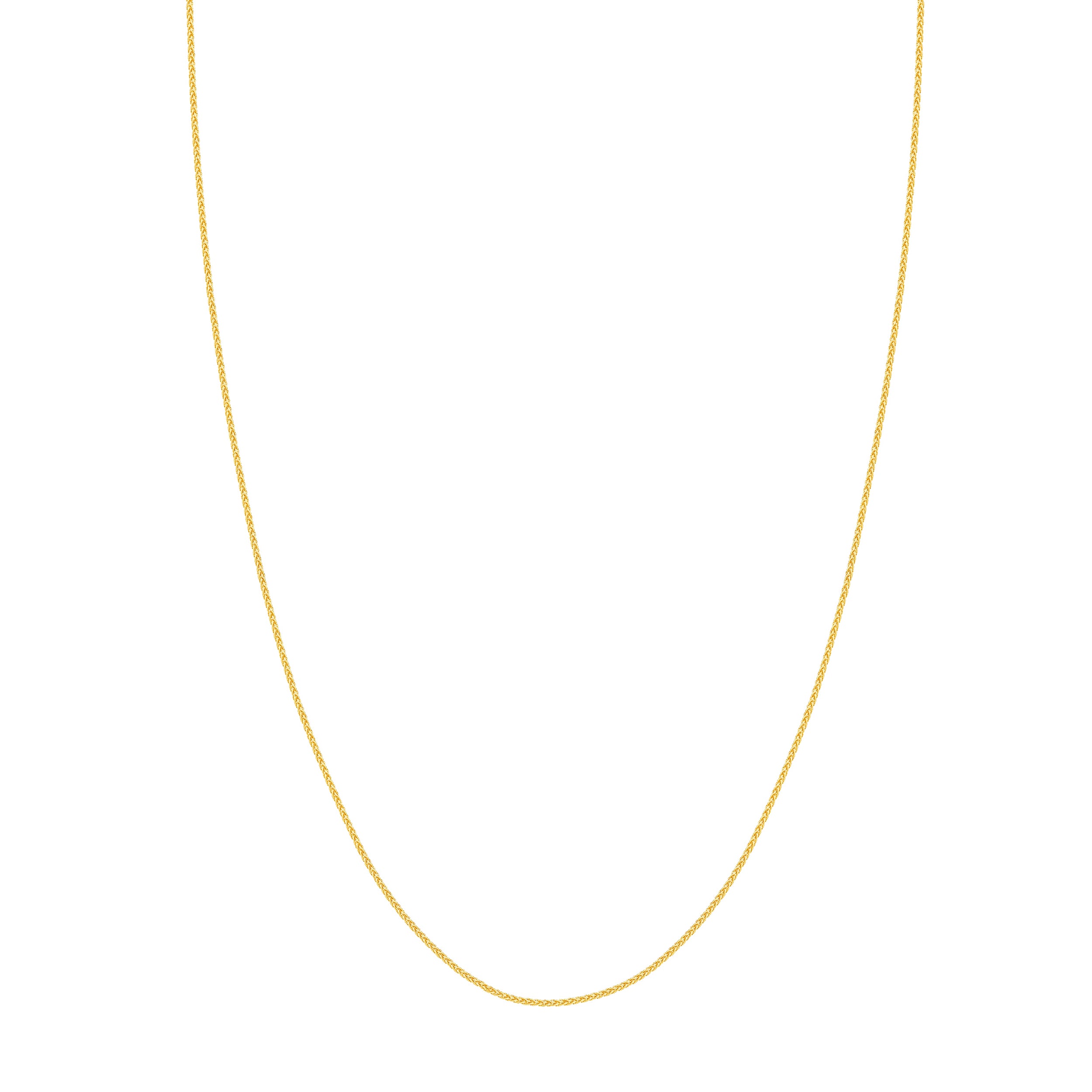 22" 1.02MM ADJUSTABLE WHEAT CHAIN NECKLACE | 10K YELLOW GOLD | MF007743-10Y - Brownlee Jewelers