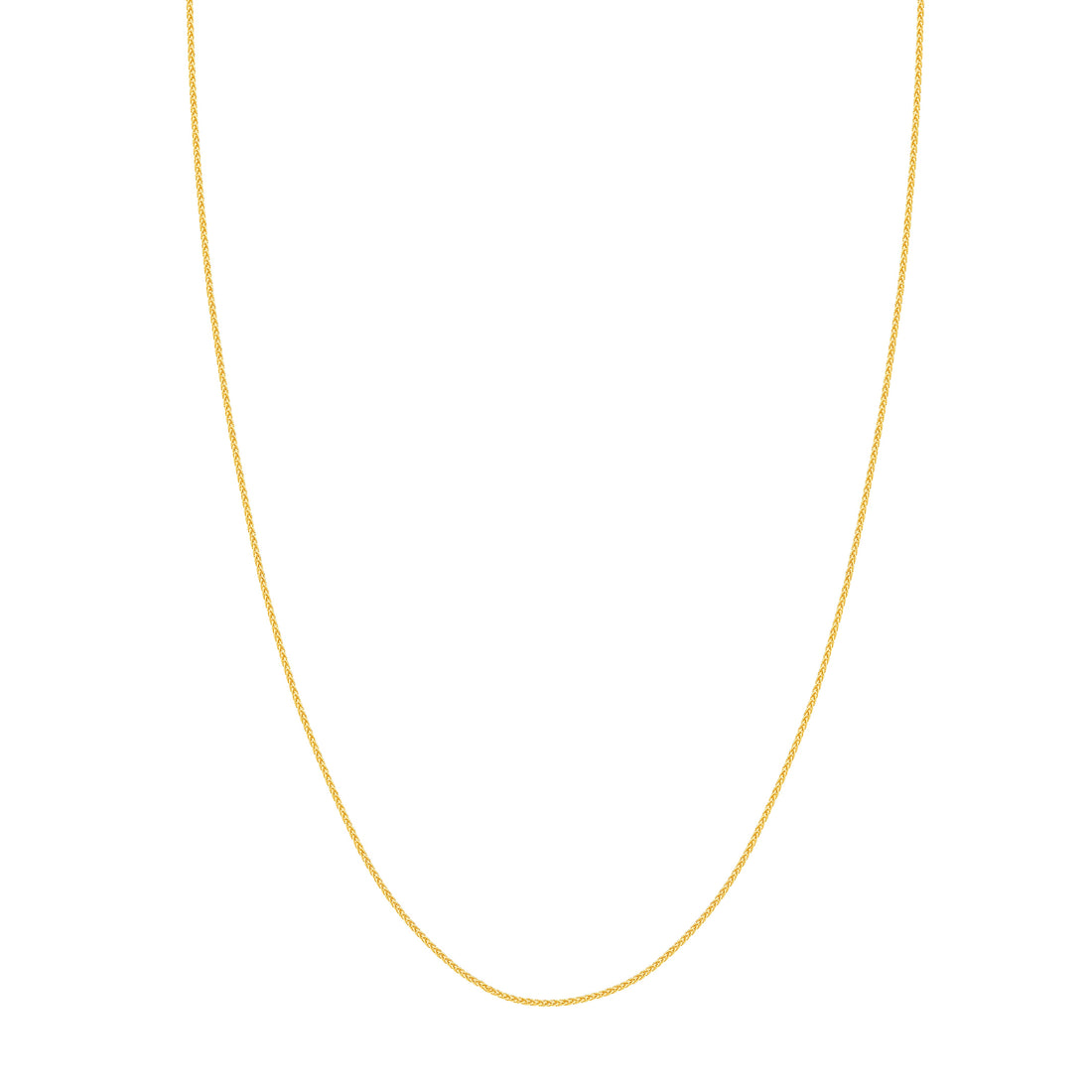 22" 1.02MM ADJUSTABLE WHEAT CHAIN NECKLACE | 10K YELLOW GOLD | MF007743-10Y - Brownlee Jewelers