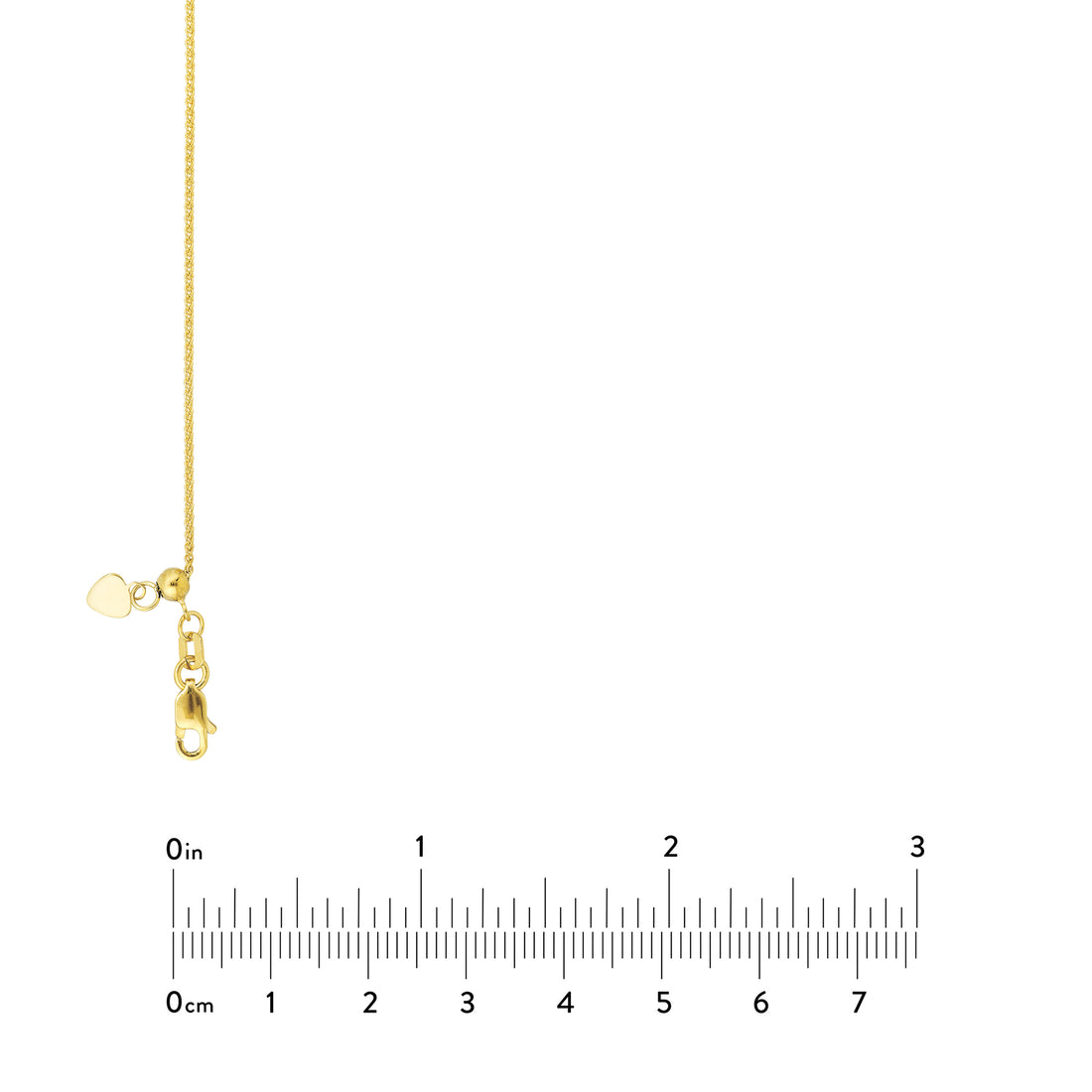 22" 1.02MM ADJUSTABLE WHEAT CHAIN NECKLACE | 10K YELLOW GOLD | MF007743-10Y - Brownlee Jewelers