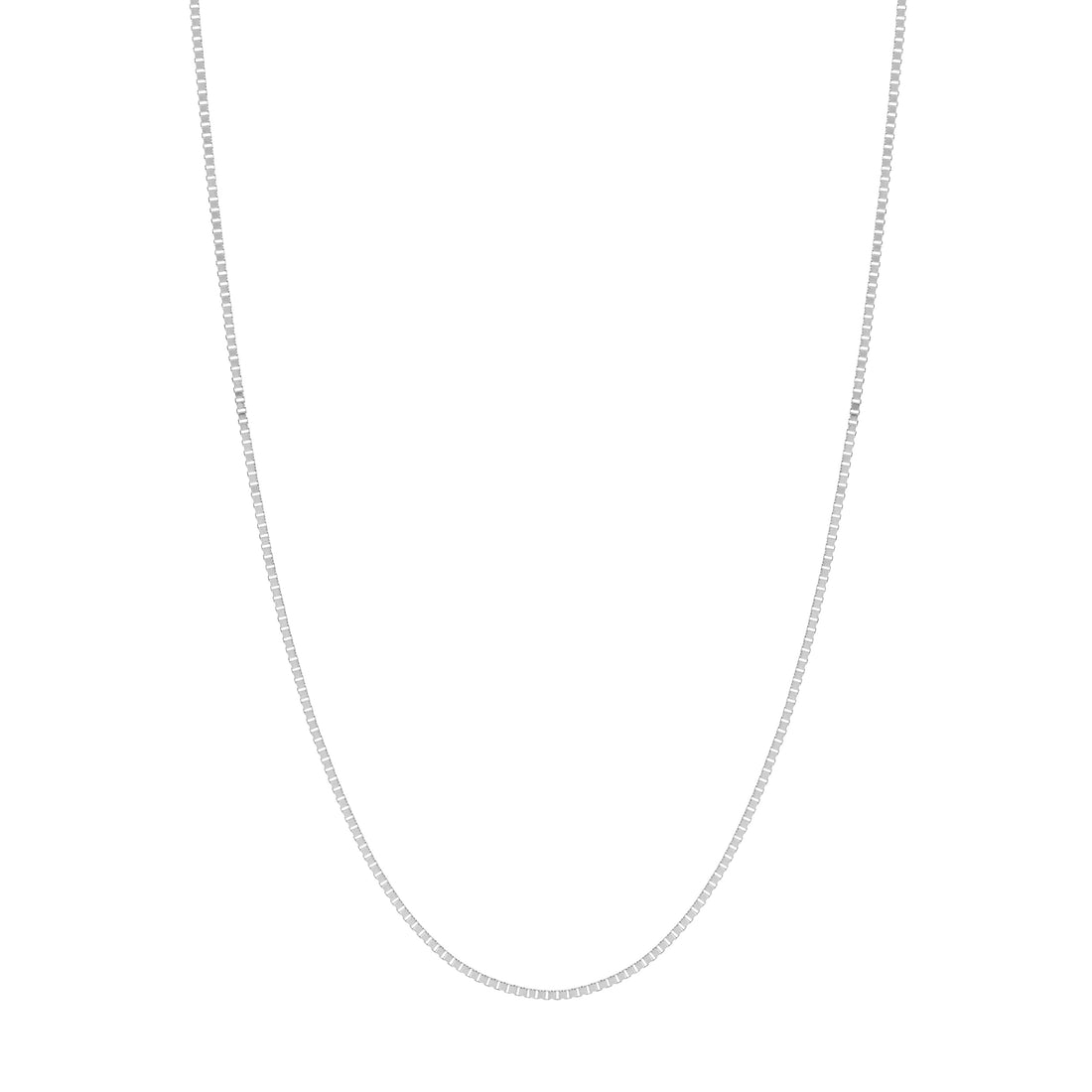 22" 0.8MM ADJUSTABLE BOX CHAIN NECKLACE | 10K WHITE GOLD | MF007744-10B - Brownlee Jewelers