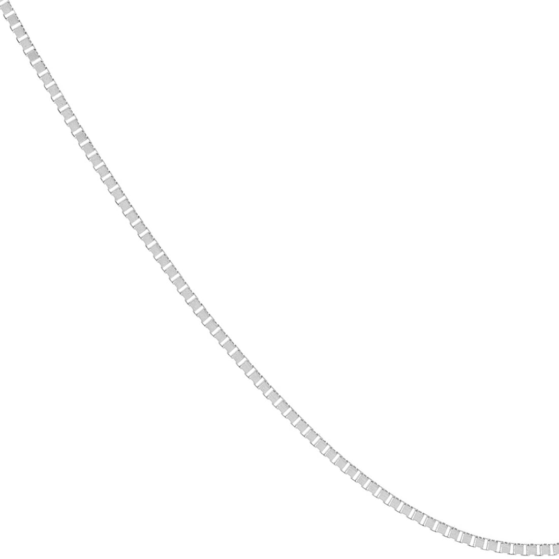 22" 0.8MM ADJUSTABLE BOX CHAIN NECKLACE | 10K WHITE GOLD | MF007744-10B - Brownlee Jewelers