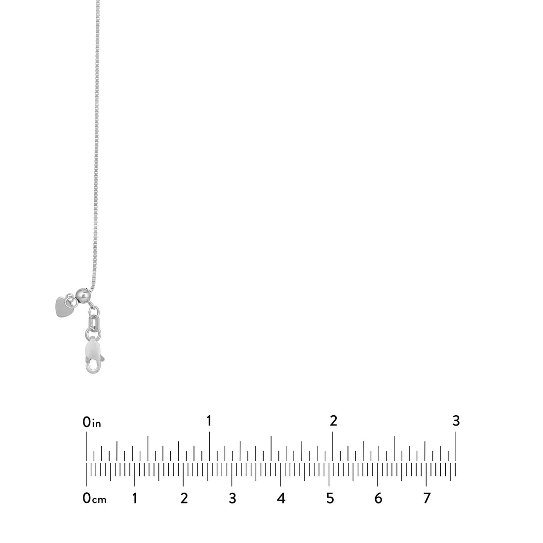 22" 0.8MM ADJUSTABLE BOX CHAIN NECKLACE | 10K WHITE GOLD | MF007744-10B - Brownlee Jewelers