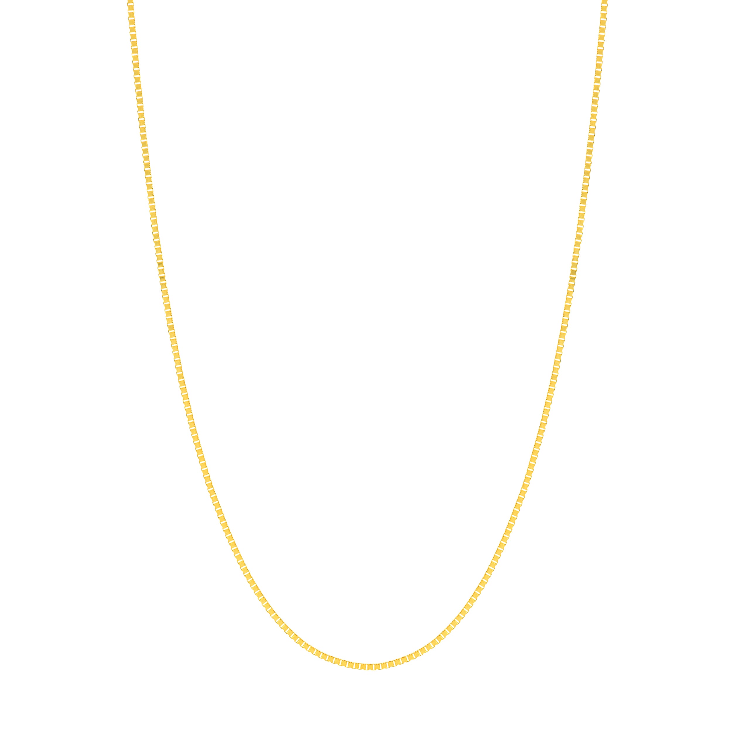 22" 0.8MM BOX CHAIN NECKLACE | 10K YELLOW GOLD | MF007744-10Y - Brownlee Jewelers