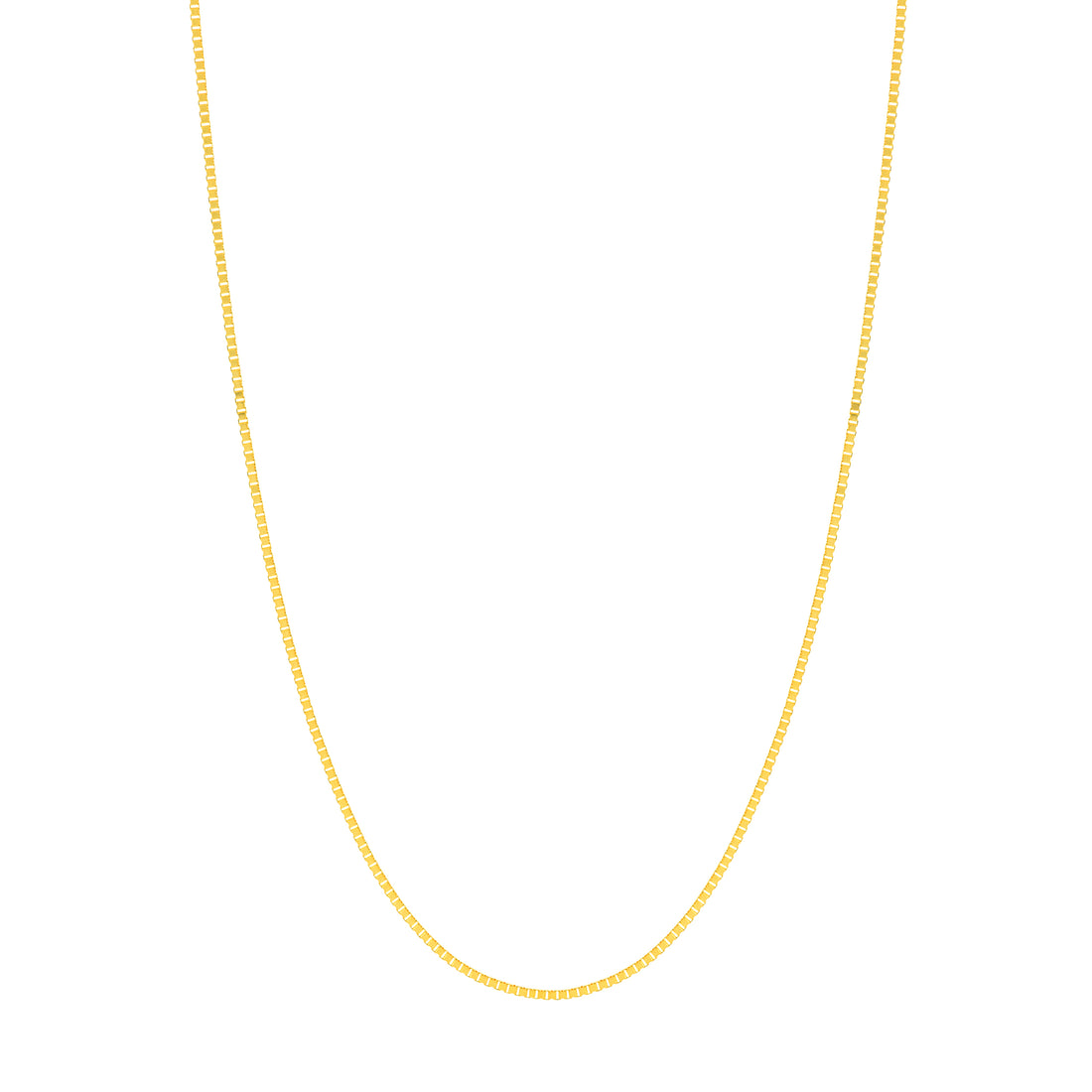 22" 0.8MM BOX CHAIN NECKLACE | 10K YELLOW GOLD | MF007744-10Y - Brownlee Jewelers