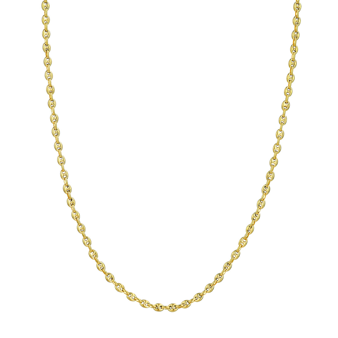 20" 3.7MM PUFFED MARINER CHAIN NECKLACE | 14K YELLOW GOLD | MF011050-14Y - Brownlee Jewelers