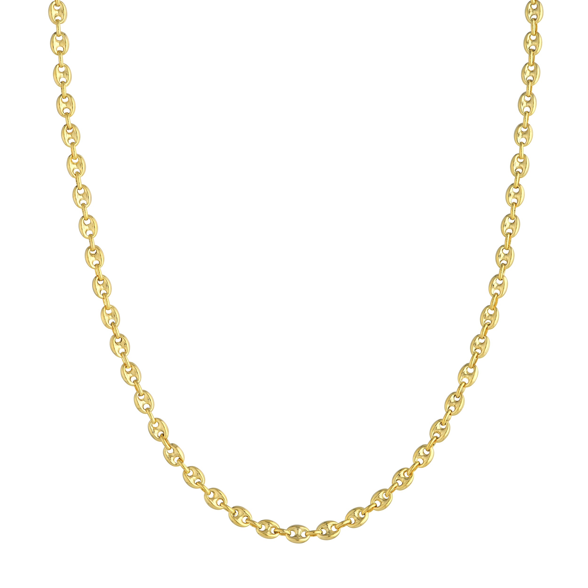 18" 4.5MM PUFFED MARINER CHAIN NECKLACE | 14K YELLOW GOLD | MF011183-14Y - Brownlee Jewelers