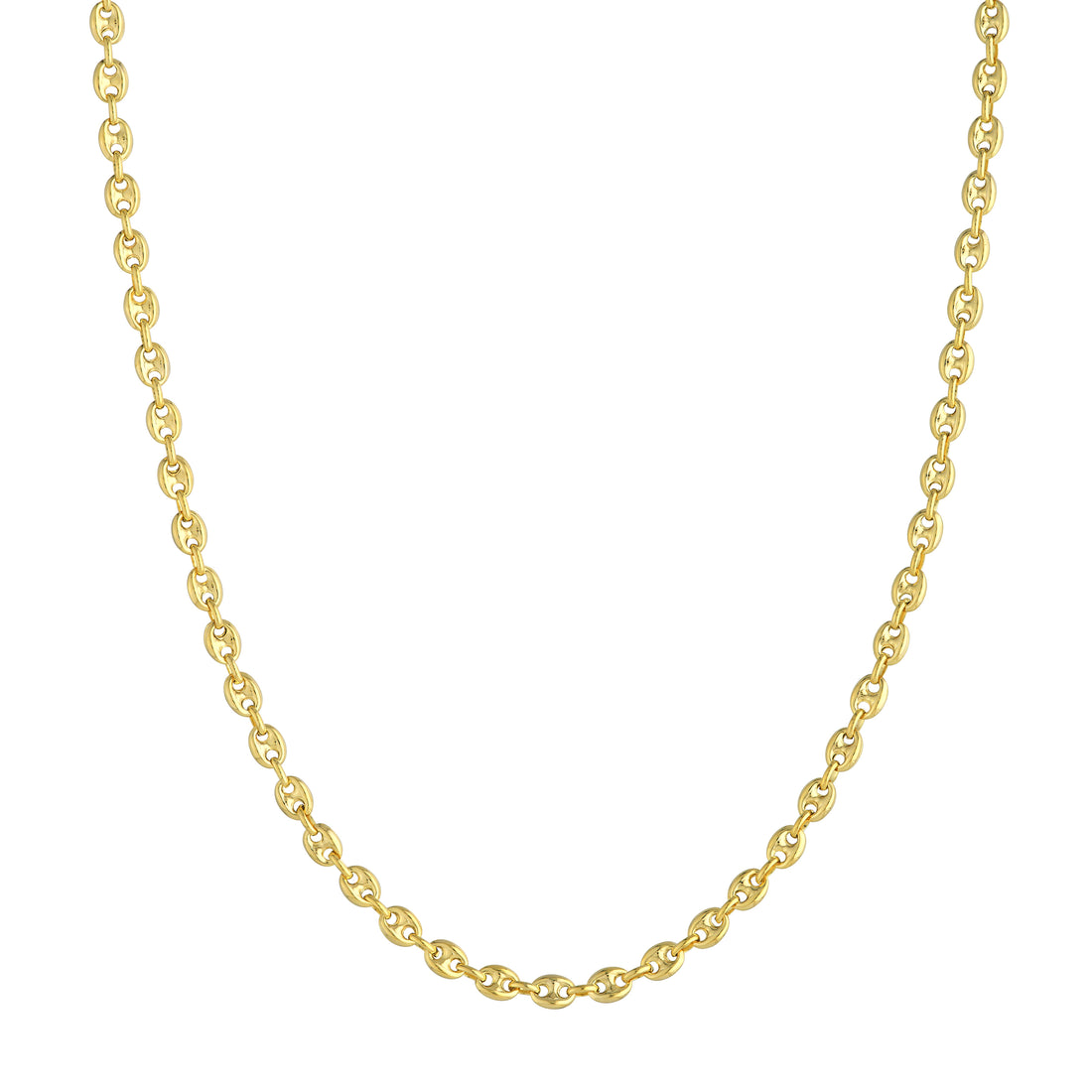18" 4.5MM PUFFED MARINER CHAIN NECKLACE | 14K YELLOW GOLD | MF011183-14Y - Brownlee Jewelers