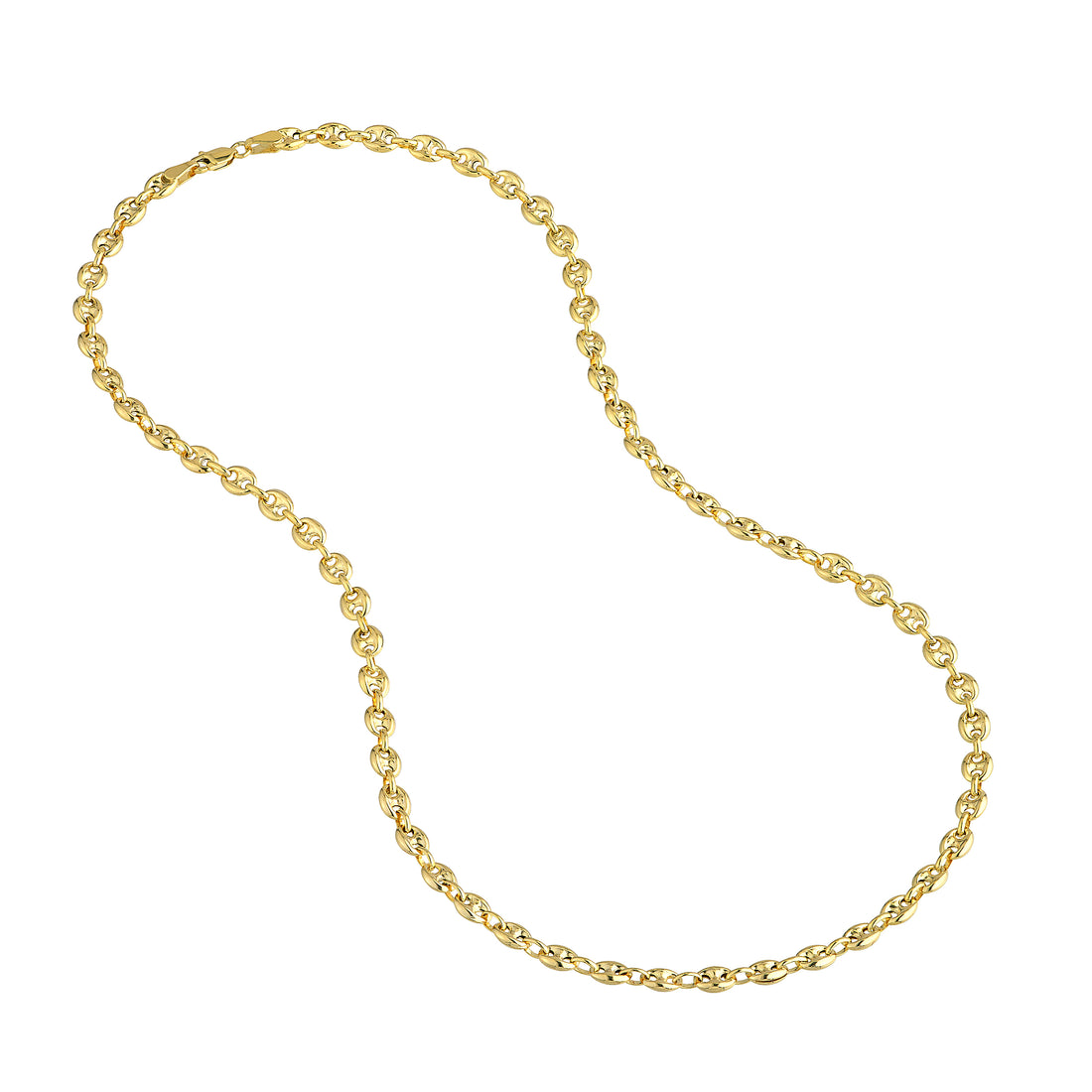 18" 4.5MM PUFFED MARINER CHAIN NECKLACE | 14K YELLOW GOLD | MF011183-14Y - Brownlee Jewelers