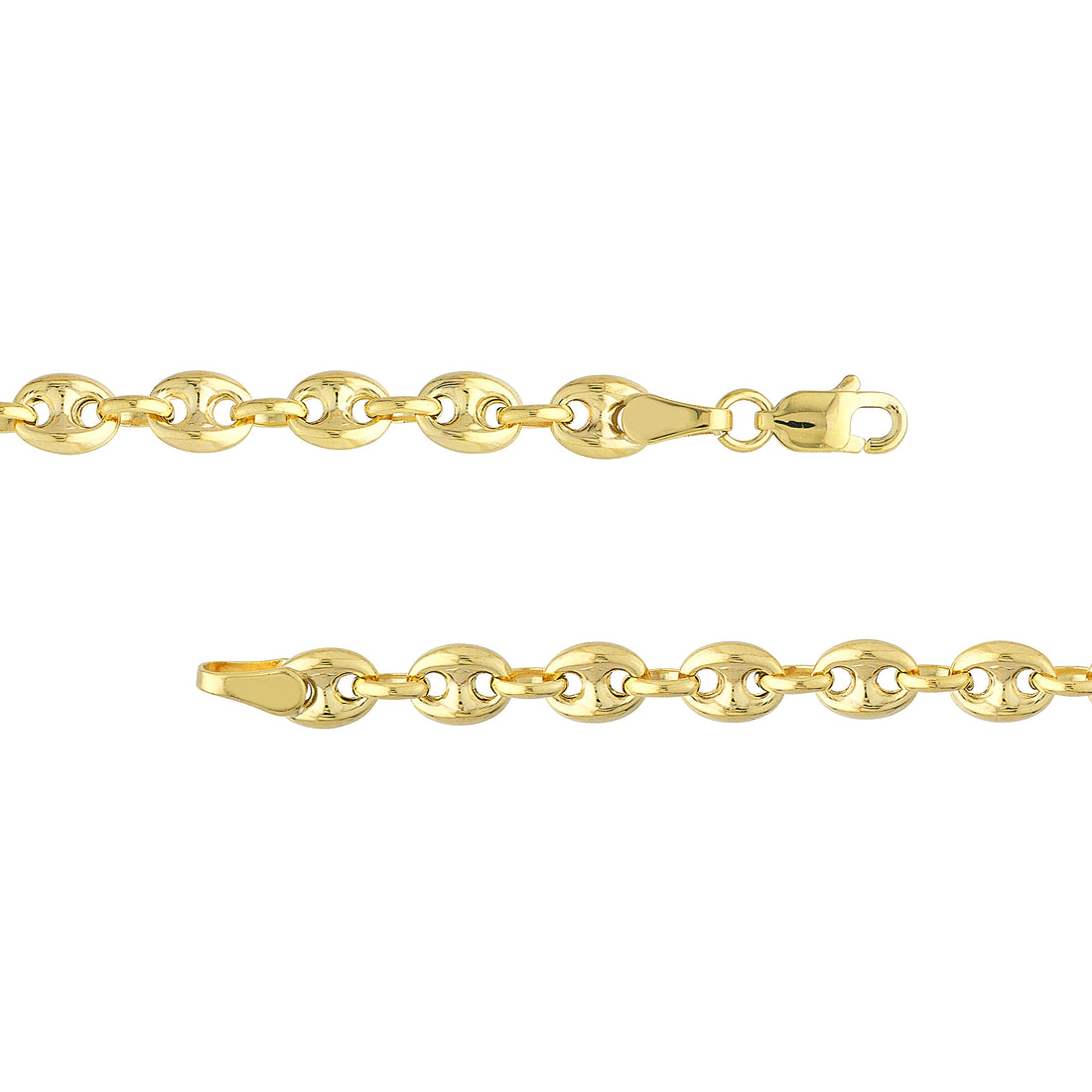 18" 4.5MM PUFFED MARINER CHAIN NECKLACE | 14K YELLOW GOLD | MF011183-14Y - Brownlee Jewelers