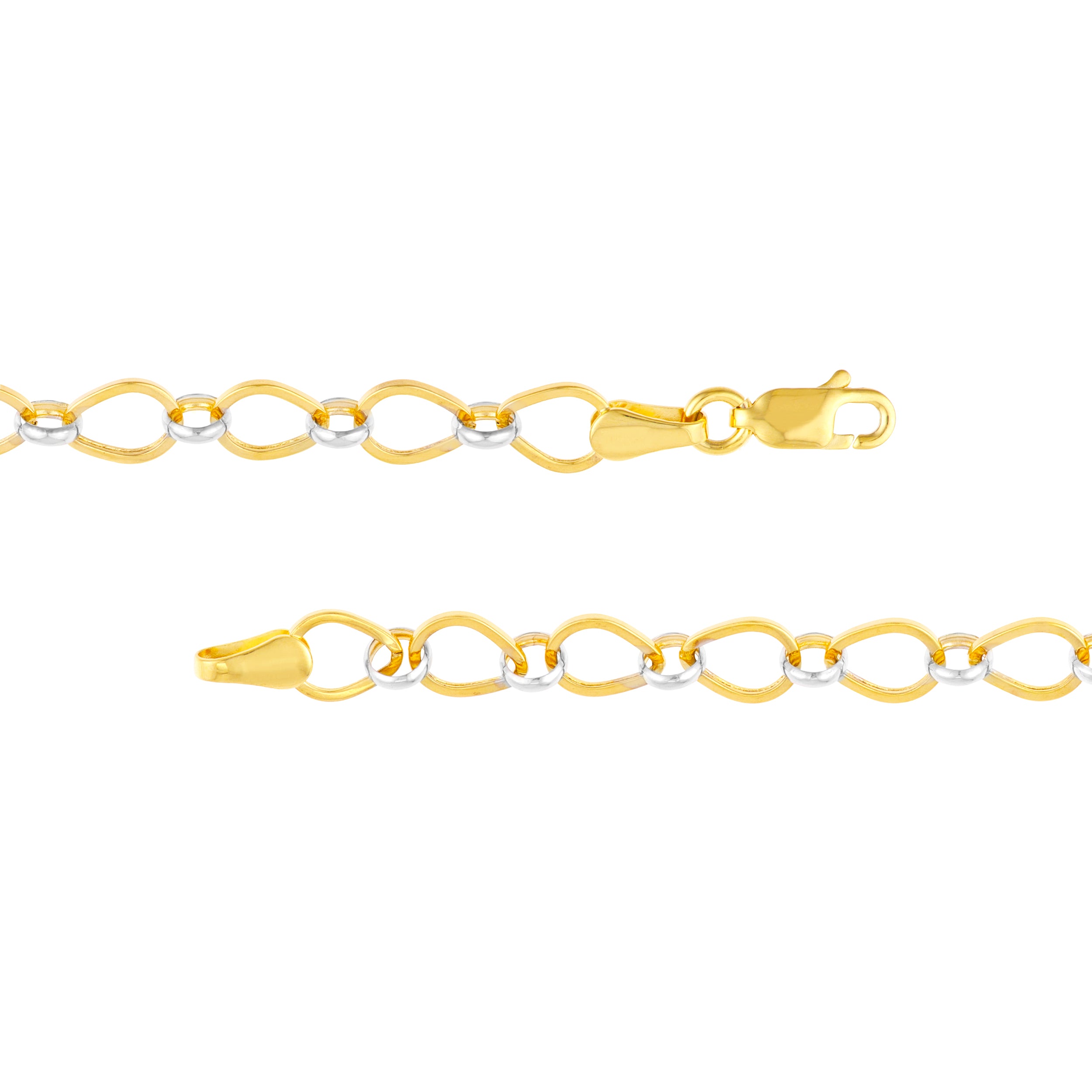 7.25" LINK BRACELET | 14K TWO-TONE GOLD | MF013784-14YB - Brownlee Jewelers