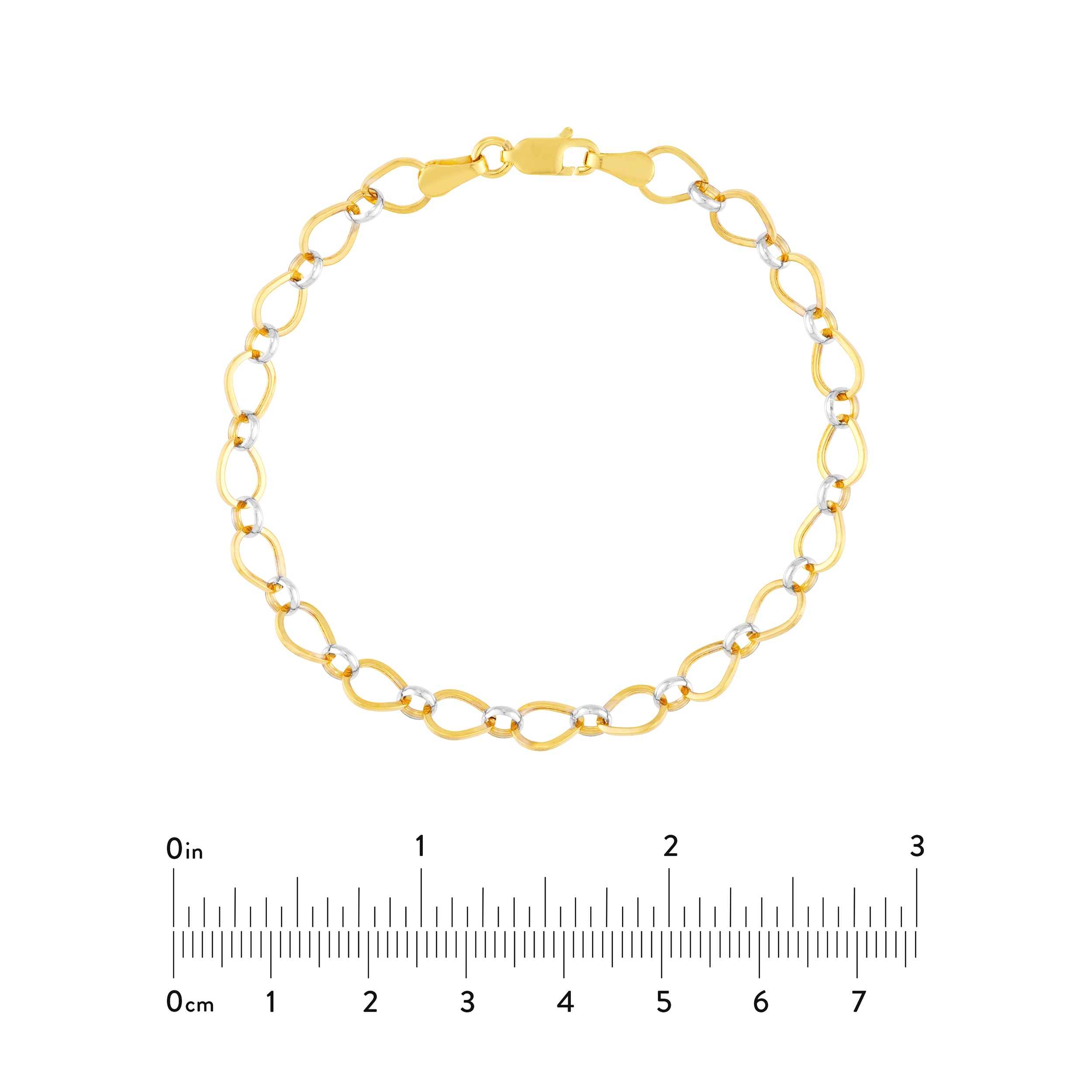 7.25" LINK BRACELET | 14K TWO-TONE GOLD | MF013784-14YB - Brownlee Jewelers