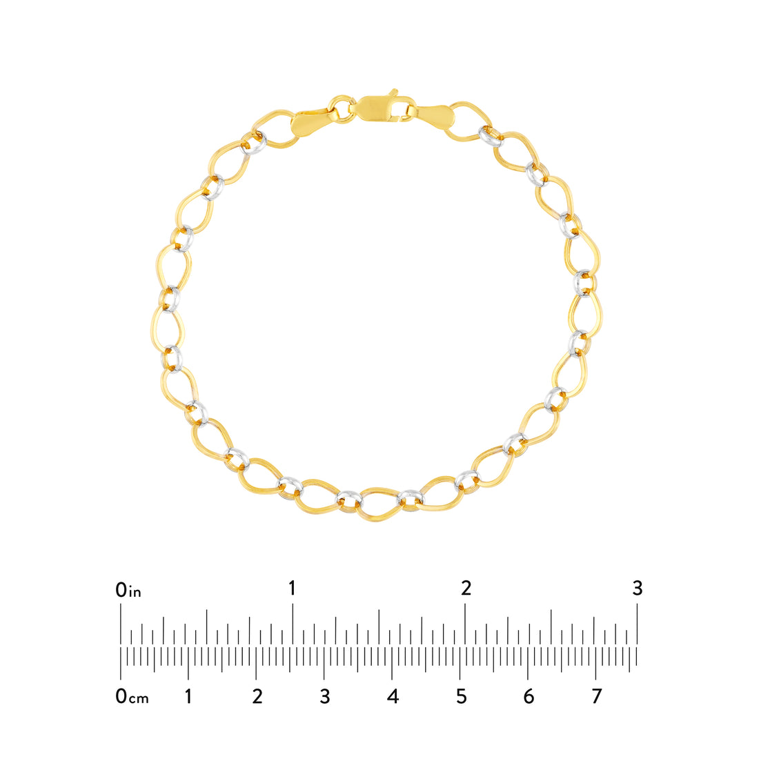 7.25" LINK BRACELET | 14K TWO-TONE GOLD | MF013784-14YB - Brownlee Jewelers