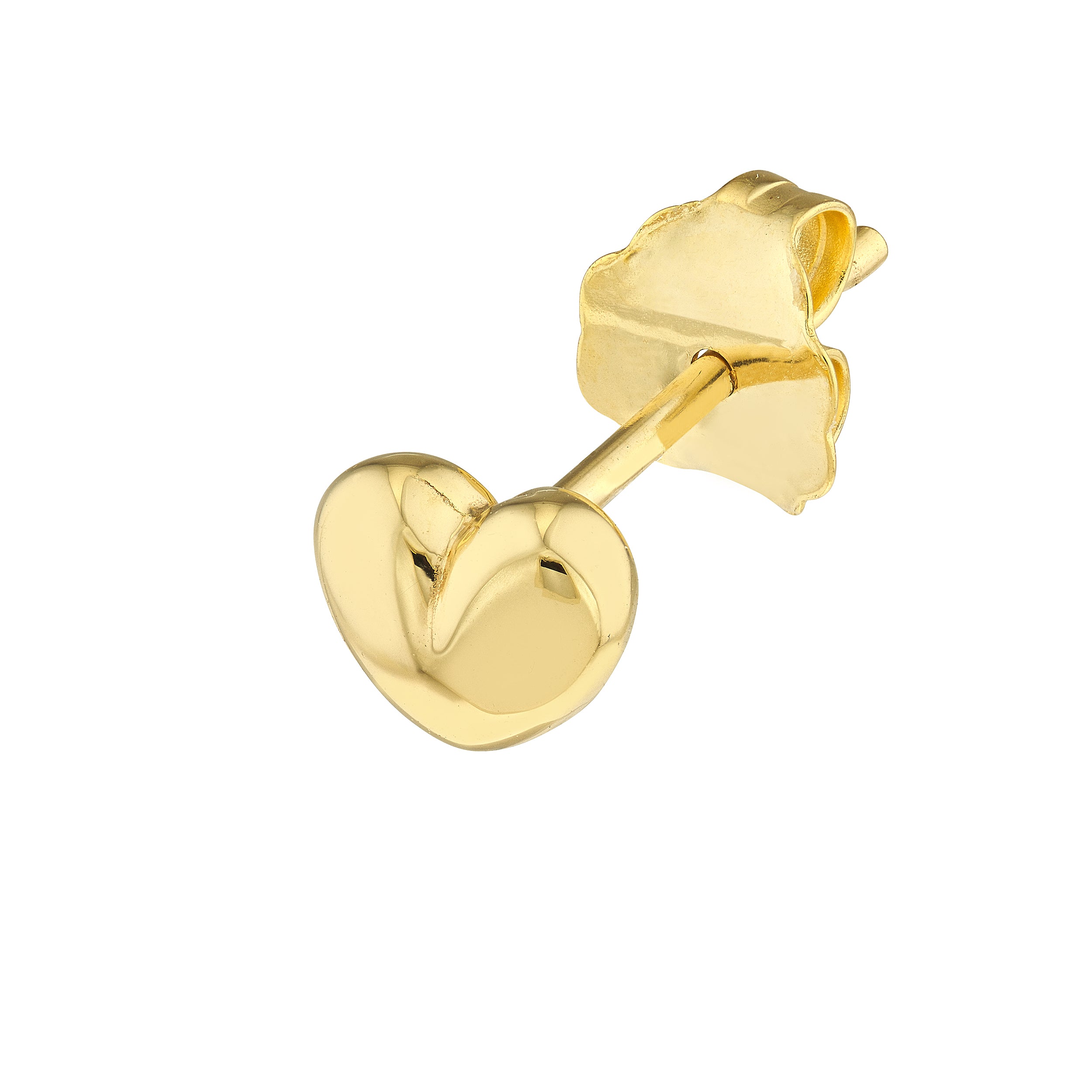 PUFFED HEART STUD EARRINGS | 14K YELLOW GOLD | MF013986-14Y - Brownlee Jewelers