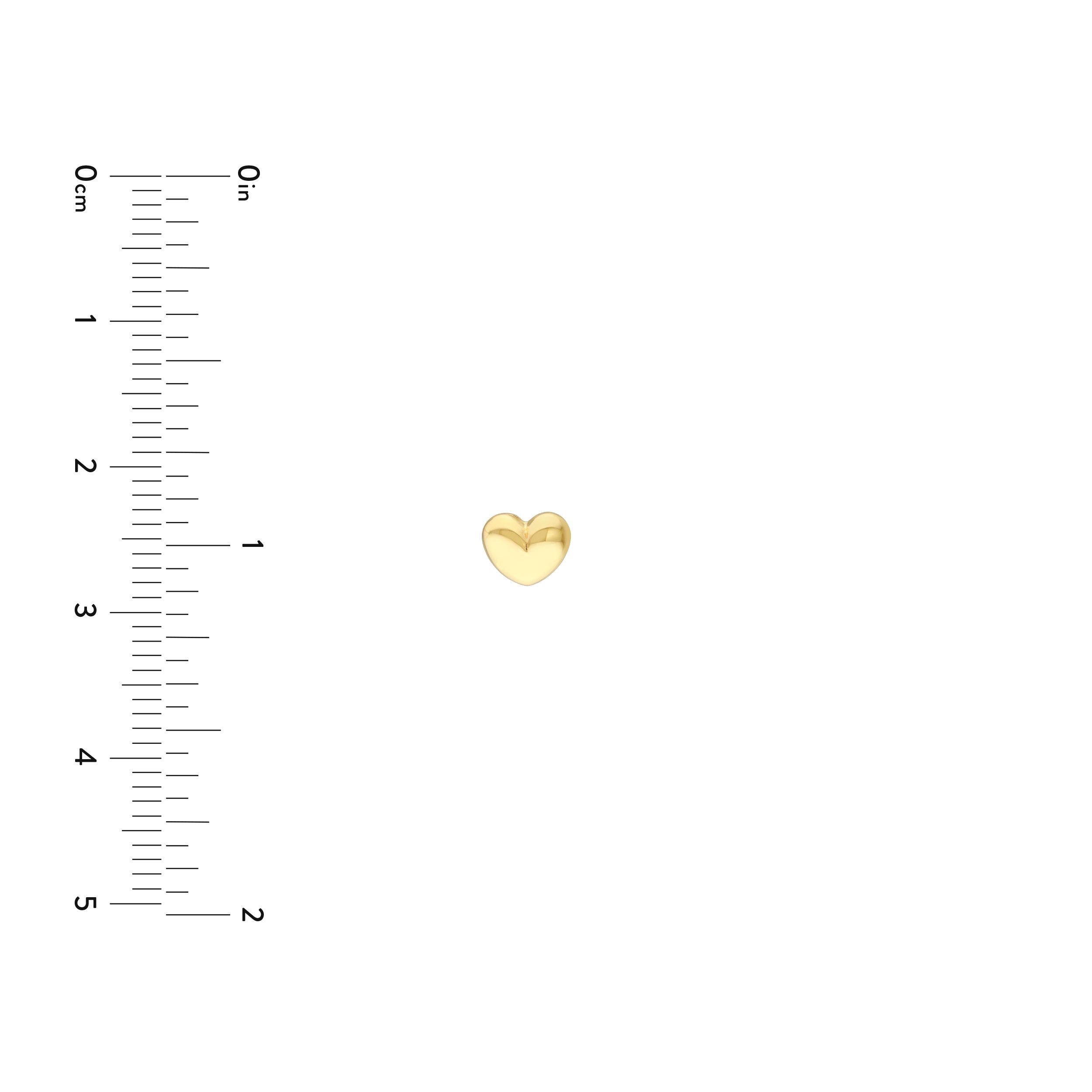 PUFFED HEART STUD EARRINGS | 14K YELLOW GOLD | MF013986-14Y - Brownlee Jewelers