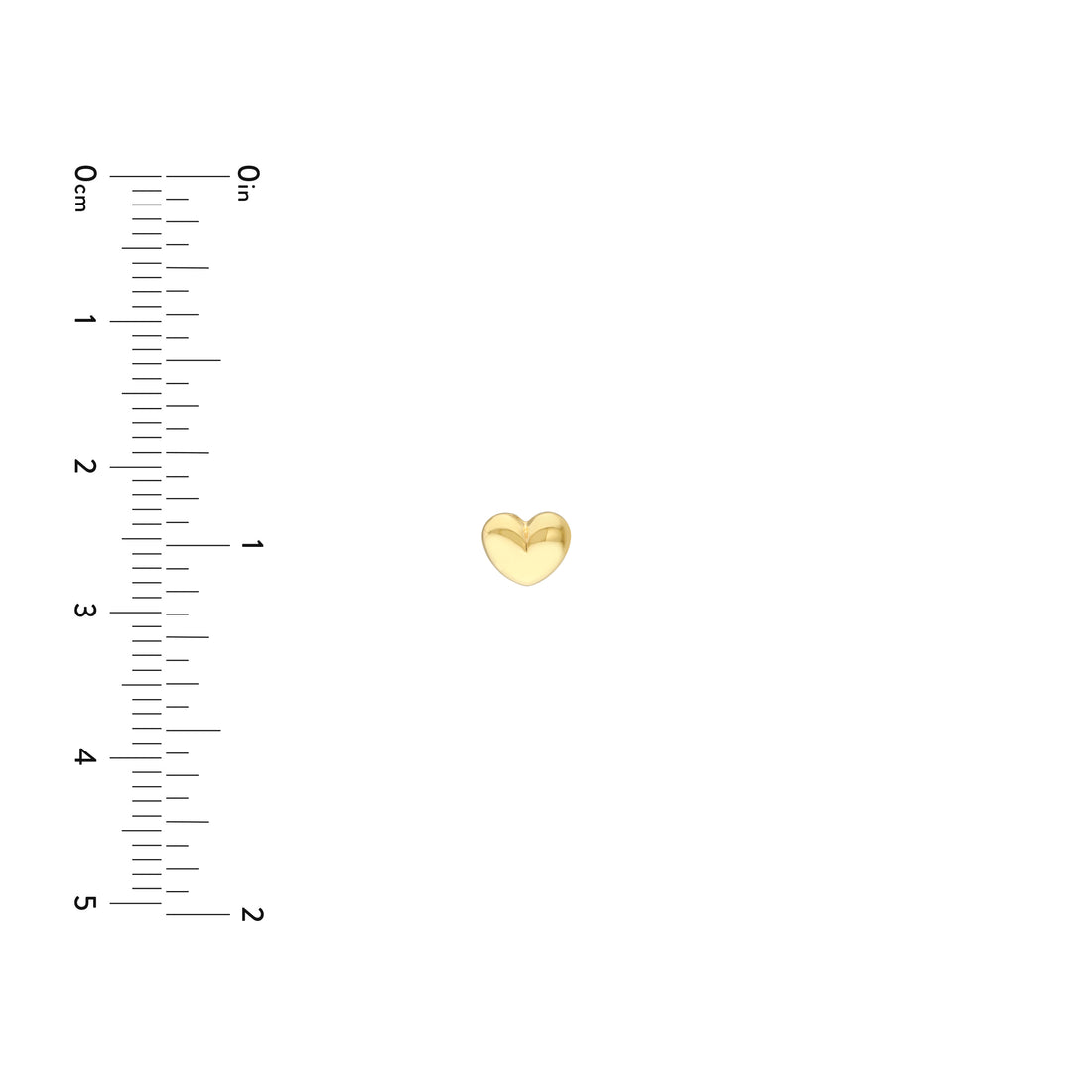 PUFFED HEART STUD EARRINGS | 14K YELLOW GOLD | MF013986-14Y - Brownlee Jewelers