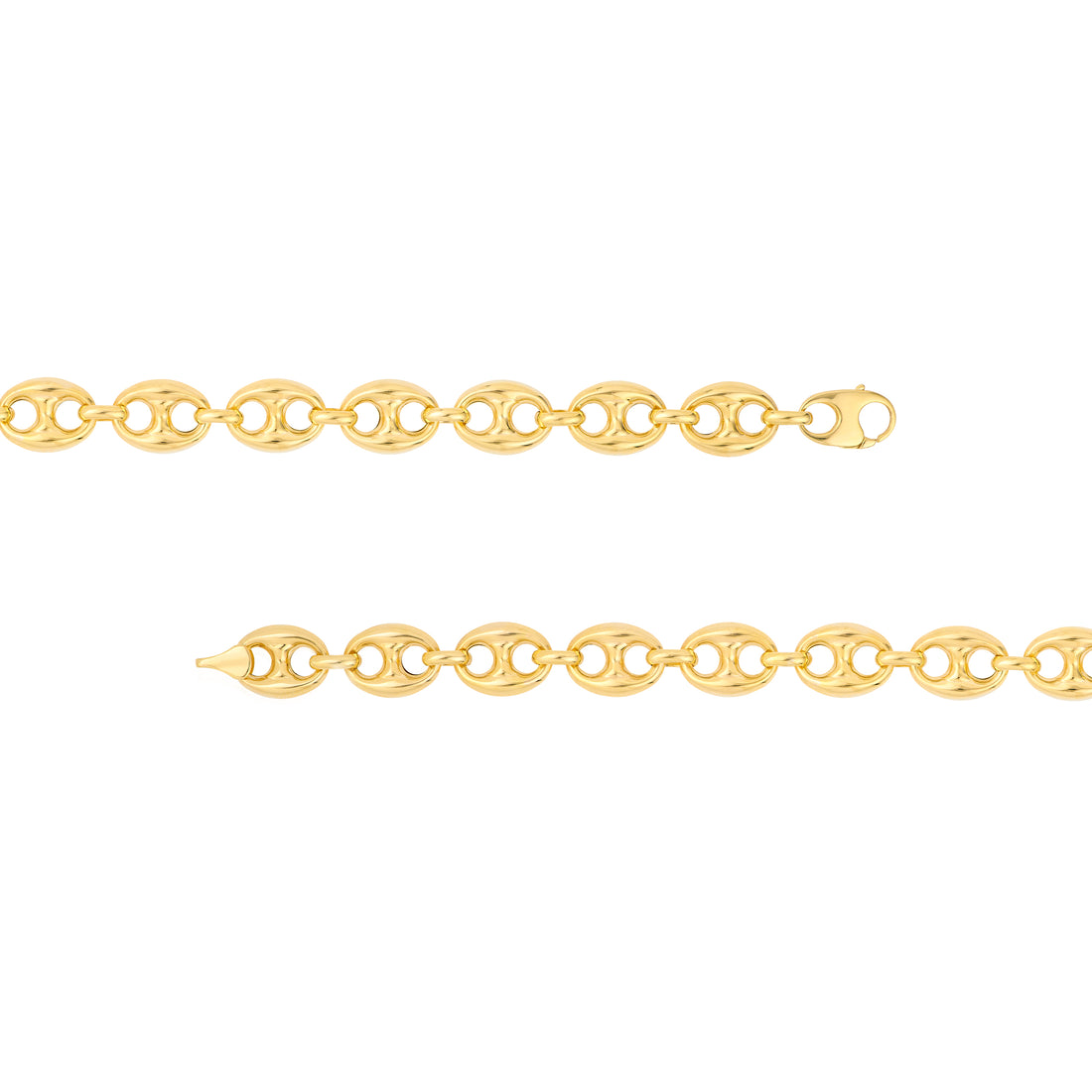 7.5" 10MM PUFFED MARINER CHAIN BRACELET | 14K YELLOW GOLD | MF014695-14Y - Brownlee Jewelers