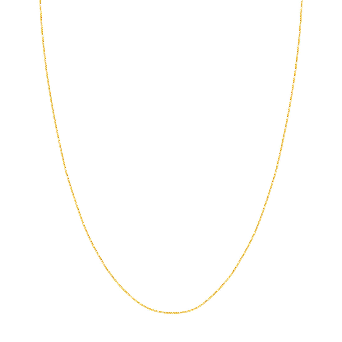 22" 1.25MM ADJUSTABLE SQUARE WHEAT CHAIN NECKLACE | 10K YELLOW GOLD | MF020533-10Y - Brownlee Jewelers