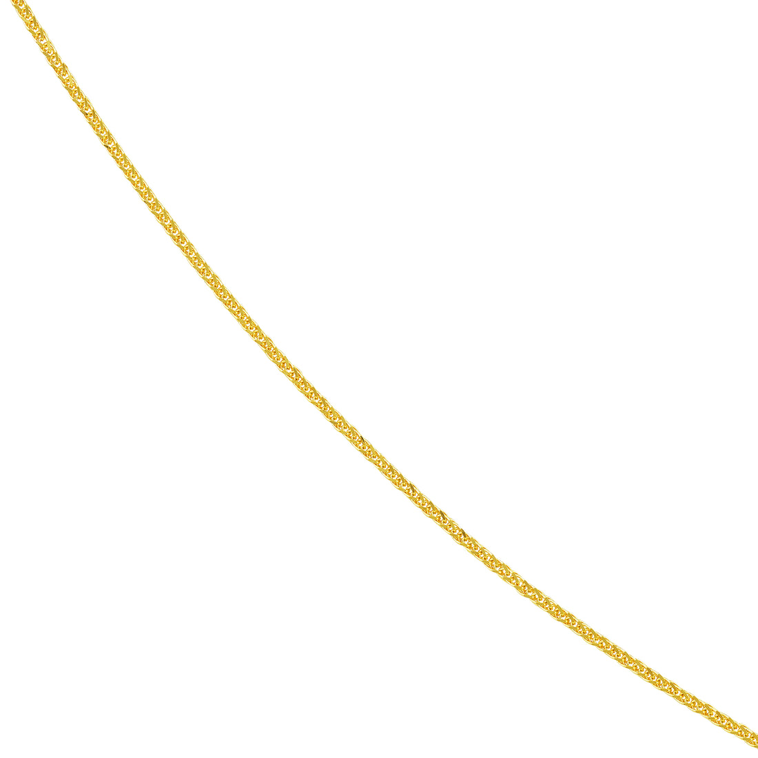 22" 1.25MM ADJUSTABLE SQUARE WHEAT CHAIN NECKLACE | 10K YELLOW GOLD | MF020533-10Y - Brownlee Jewelers