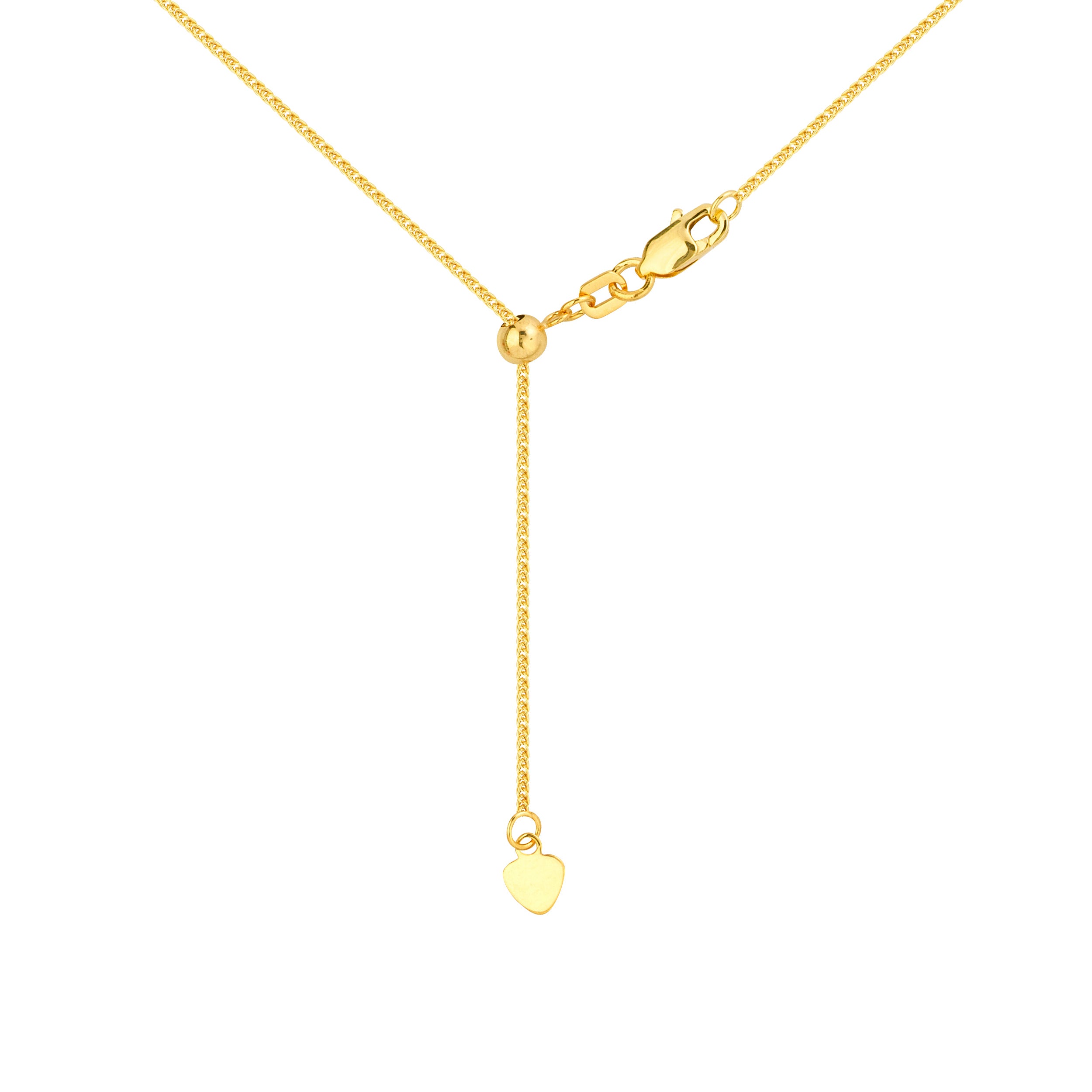 22" 1.25MM ADJUSTABLE SQUARE WHEAT CHAIN NECKLACE | 10K YELLOW GOLD | MF020533-10Y - Brownlee Jewelers