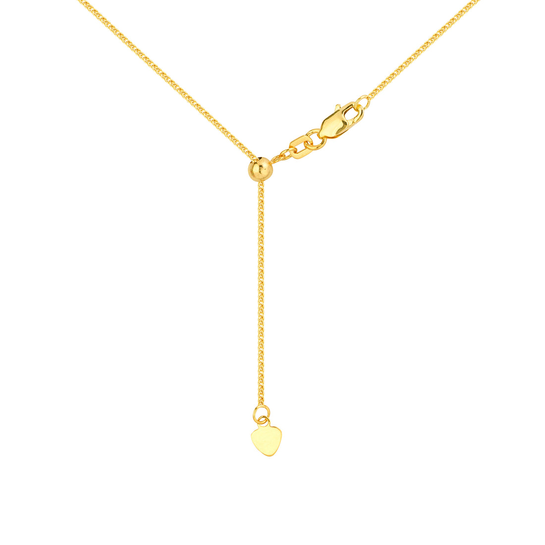 22" 1.25MM ADJUSTABLE SQUARE WHEAT CHAIN NECKLACE | 10K YELLOW GOLD | MF020533-10Y - Brownlee Jewelers