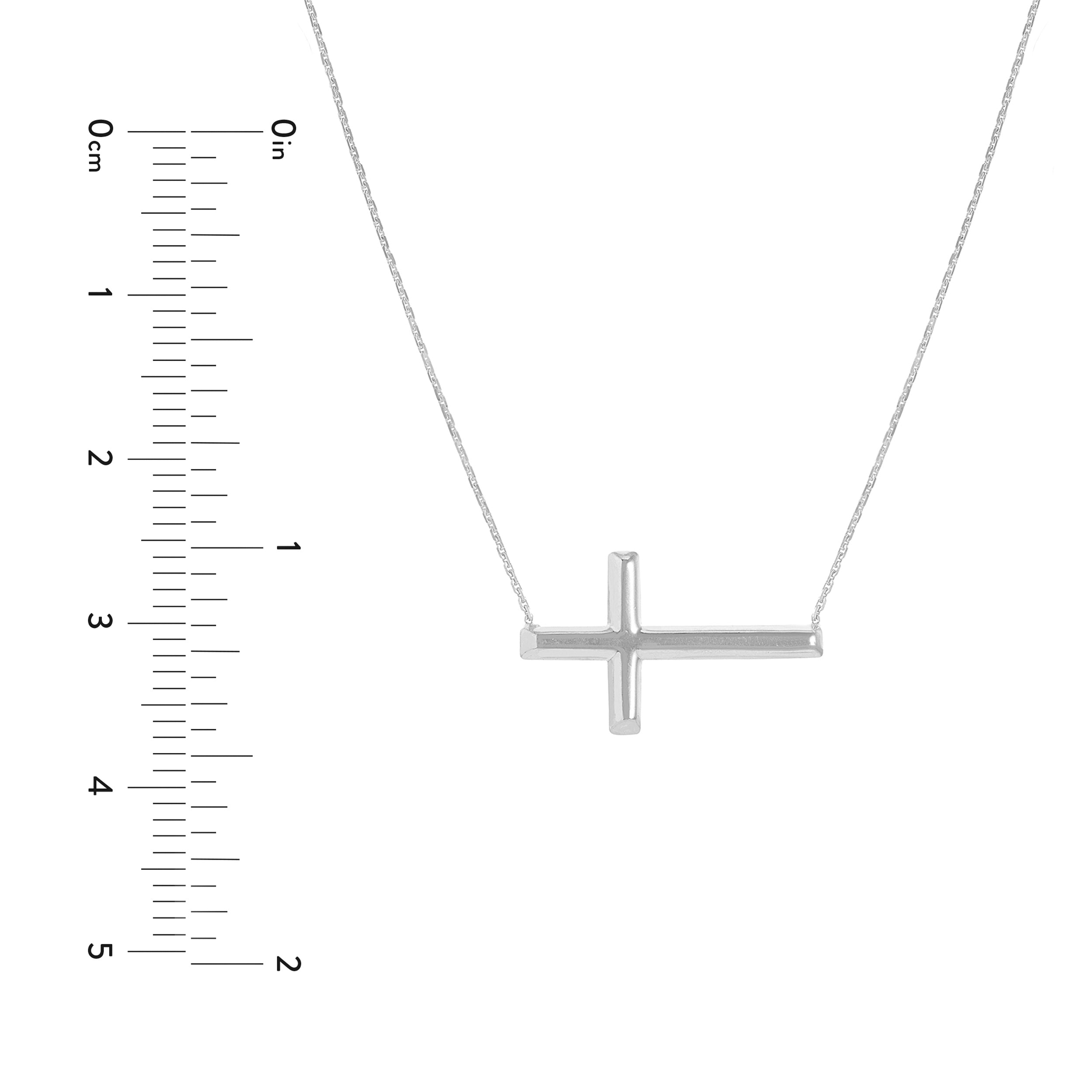 18" ADJUSTABLE CROSS NECKLACE | STERLING SILVER | MF020551-92B - Brownlee Jewelers