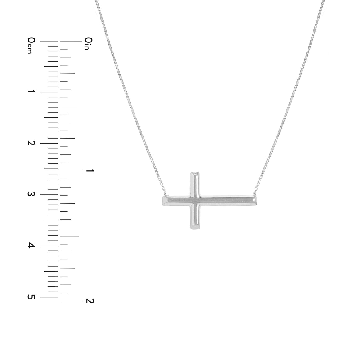 18" ADJUSTABLE CROSS NECKLACE | STERLING SILVER | MF020551-92B - Brownlee Jewelers