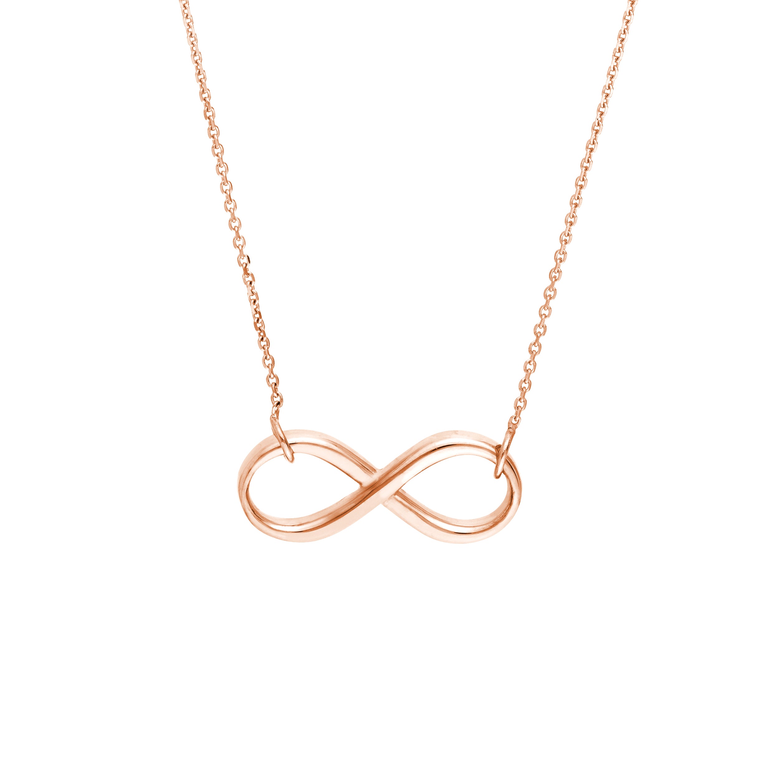 18" INFINITY NECKLACE | 14K ROSE GOLD | MF021165-14K - Brownlee Jewelers